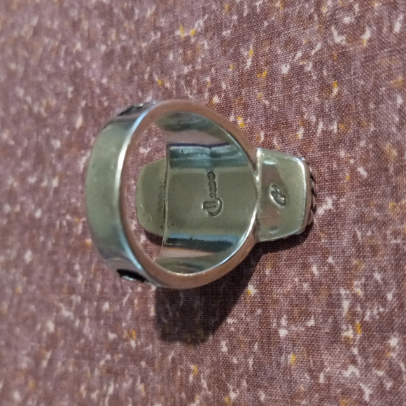 Carolyn Pollack carved Mother of Pearl Ring - Picture 5 of 5